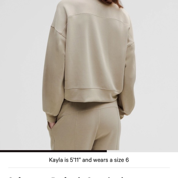 Lululemon Softstreme Perfectly Oversized Cropped Crew + Matching Shorts - Picture 3 of 11